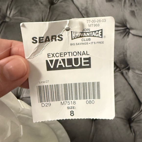 VTG 90's SEARS Women's White Laced Anti-Cling Antron Ill Nylon Full Slip size 8 - Picture 7 of 11